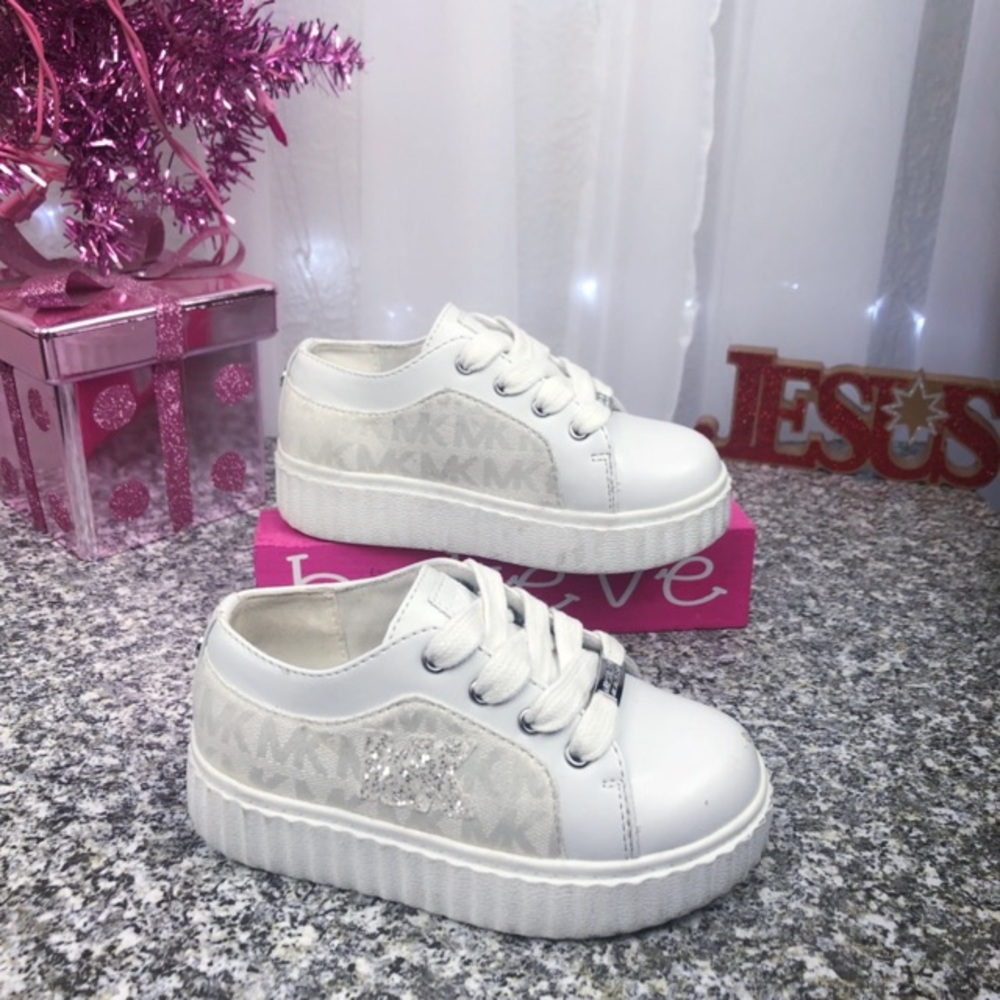 MK MICHAEL KORS White platform girls shoes